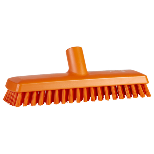 Orange Vikan Hygiene (270mm / 10.6Inch) Stiff Bristle Deck Scrub Brush Head Orange Vikan Hygiene (270mm / 10.6Inch) Stiff Bristle Deck Scrub Brush Head
