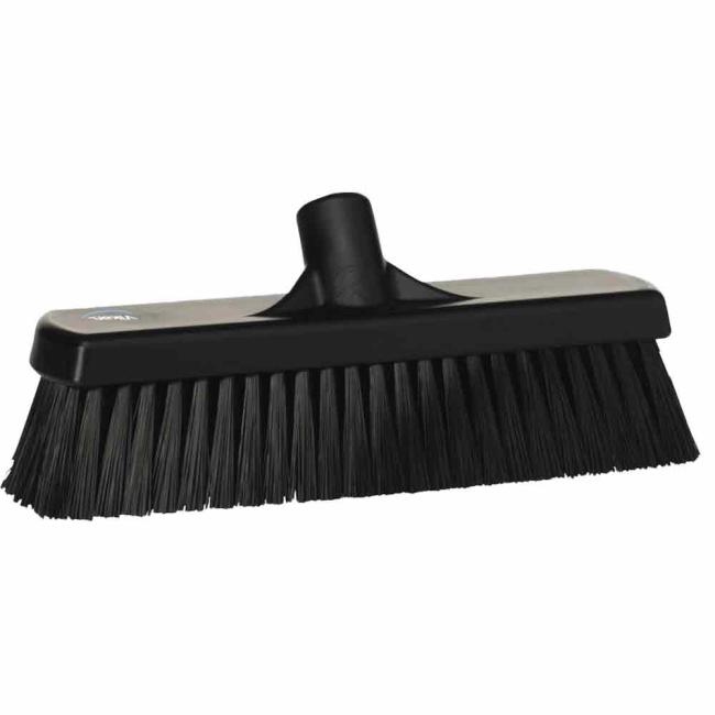 Black Vikan Hygiene (300mm / 11.8Inch) Medium Bristle Brush Head Black Vikan Hygiene (300mm / 11.8Inch) Medium Bristle Brush Head
