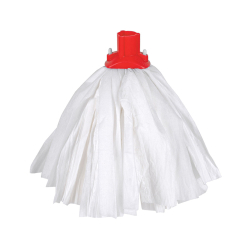 Exel Big White Mop Heads - Red Exel Big White Mop Heads - Red