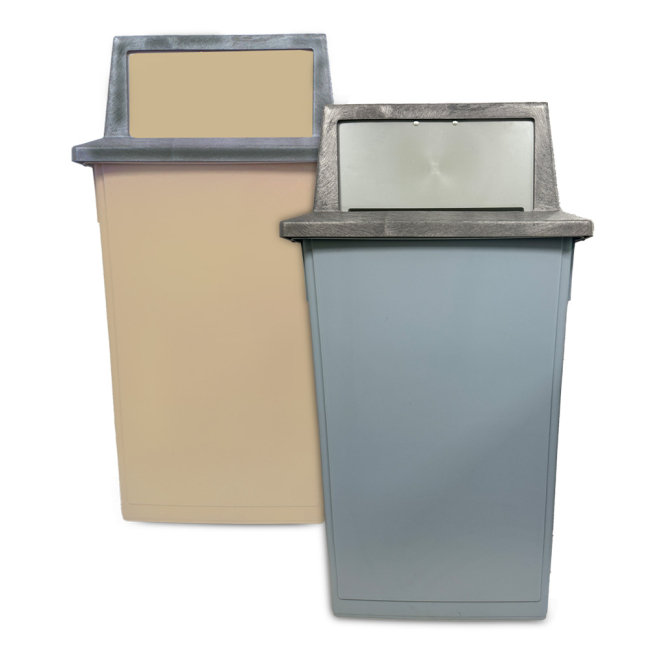 Wallhugger Swing Top Litter Bins (90ltr) - Each Wallhugger Swing Top Litter Bins (90ltr) - Each