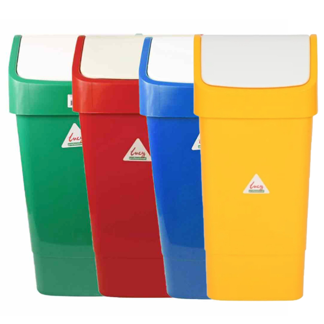 Lucy Colour Coded Swing Top Bins (50ltr)- Each Lucy Colour Coded Swing Top Bins (50ltr)- Each