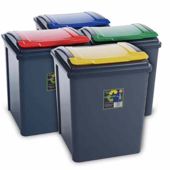 Wham! Colour Coded Recycling Bins (50ltr) - Each Wham! Colour Coded Recycling Bins (50ltr) - Each