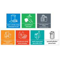 Recycling Adhesive Label - Welsh English