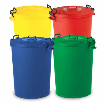 Colour Coded Plastic Dustbins with Lid (110ltr) - Each Colour Coded Plastic Dustbins with Lid (110ltr) - Each