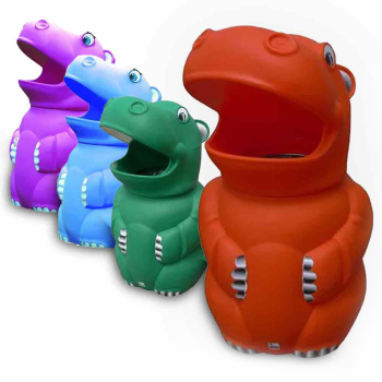 Hippo Novelty Litter Bin (65ltr) - Each Hippo Novelty Litter Bin (65ltr) - Each