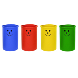 Open Top Smiley Face Litter Bins 95ltr