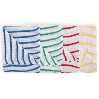 Striped Cotton Dishcloth (16" x 12") - Case of 20 Striped Cotton Dishcloth (16" x 12") - Case of 20