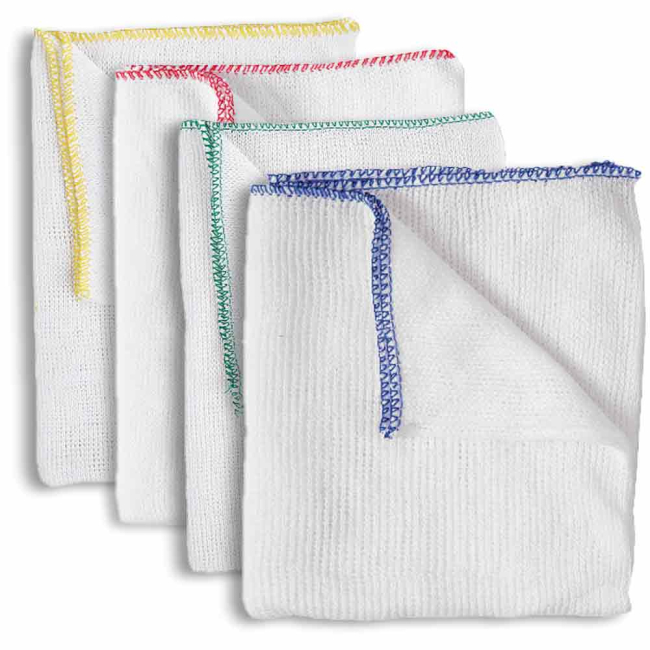Colour Trim Bleached Dishcloth (18 Colour Trim Bleached Dishcloth (18