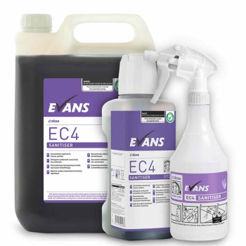 Evans Vanodine EC4 (Purple Zone) Multi Surface Cleaner & Sanitiser - 5ltr / 1ltr Evans Vanodine EC4 (Purple Zone) Multi Surface Cleaner & Sanitiser - 5ltr / 1ltr