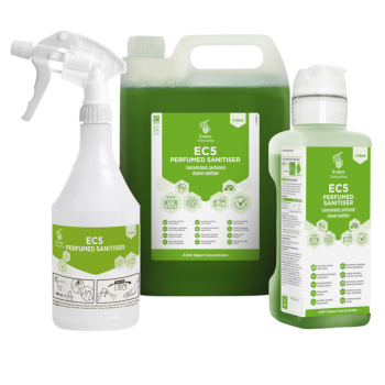 Evans Vanodine EC5 (Green Zone) Perfumed Sanitiser - 5ltr/ 1ltr Evans Vanodine EC5 (Green Zone) Perfumed Sanitiser - 5ltr/ 1ltr