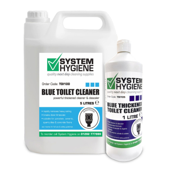 System Hygiene Blue Thickened Toilet Cleaner - 5ltr / 1ltr System Hygiene Blue Thickened Toilet Cleaner - 5ltr / 1ltr