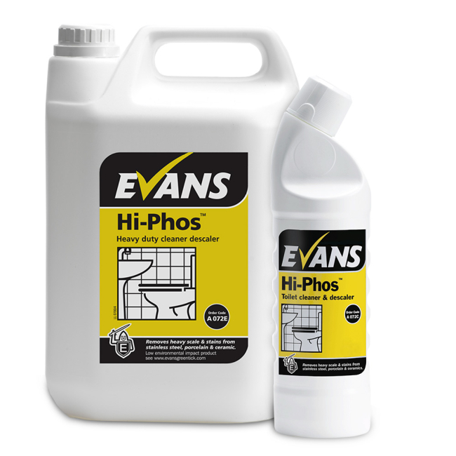 Evans Vanodine Hi-Phos Heavy Duty Cleaner and Descaler - 5ltr / 1ltr Evans Vanodine Hi-Phos Heavy Duty Cleaner and Descaler - 5ltr / 1ltr
