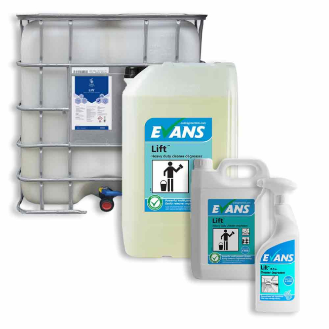 Evans Vanodine Lift (Unperfumed) Heavy Duty Cleaner & Degreaser - 750ml / 1000ltr Evans Vanodine Lift (Unperfumed) Heavy Duty Cleaner & Degreaser - 750ml / 1000ltr