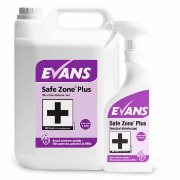 Evans Vanodine Safe Zone PLUS Virucidal Sanitiser - 750ml / 5ltr Evans Vanodine Safe Zone PLUS Virucidal Sanitiser - 750ml / 5ltr