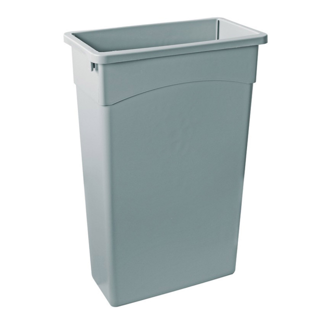 Grey Wallhugger Tall Boy Waste Bin (90ltr) - Each Grey Wallhugger Tall Boy Waste Bin (90ltr) - Each