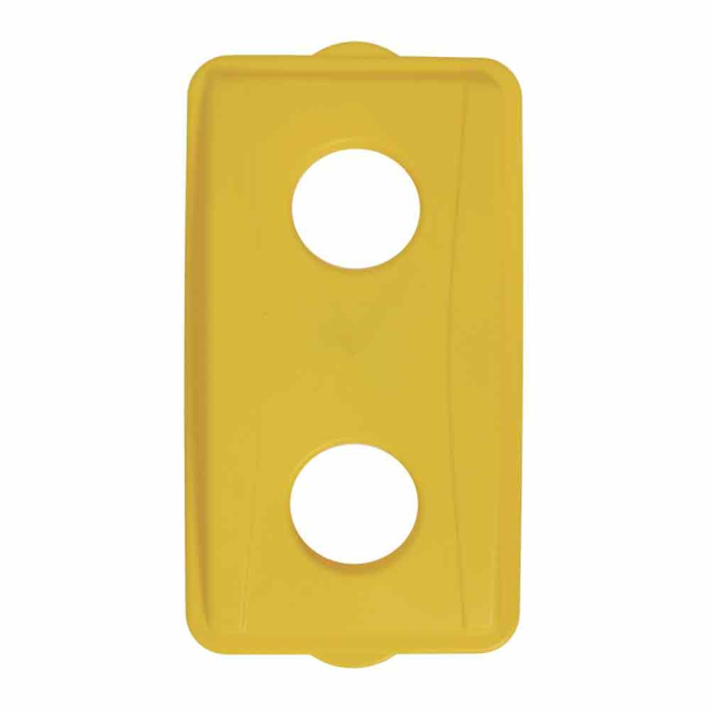 Yellow Bottles & Cans Wallhugger Recycle Lid - Each Yellow Bottles & Cans Wallhugger Recycle Lid - Each