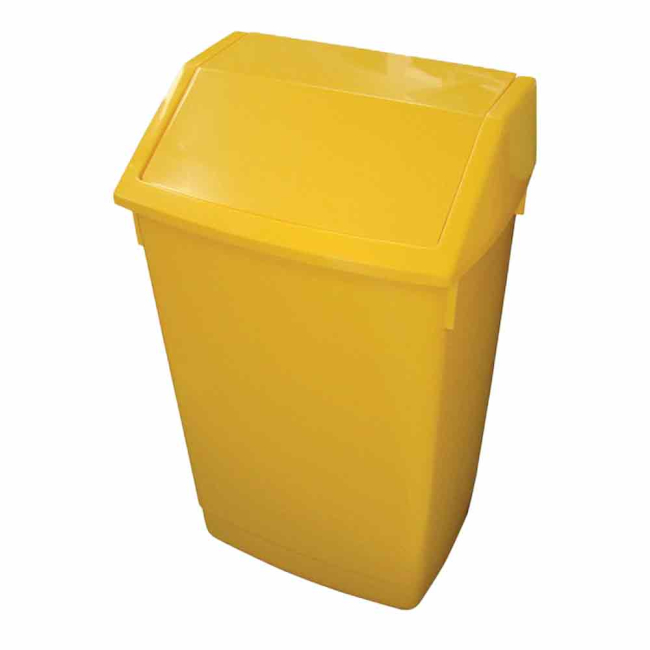 Yellow Addis 60ltr Flip Top Bin - Each Yellow Addis 60ltr Flip Top Bin - Each