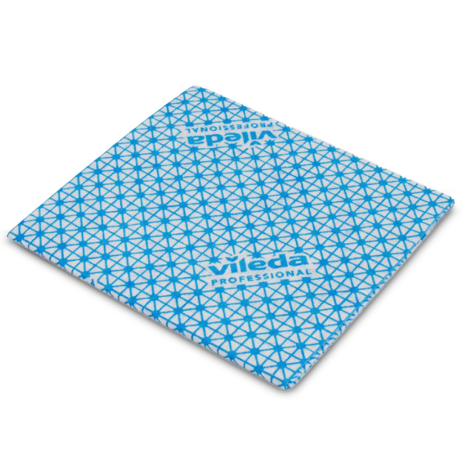 Blue Vileda Professional Medium Weight Cloths - Pack of 10 Blue Vileda Professional Medium Weight Cloths - Pack of 10