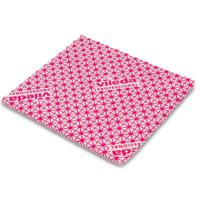 Red Vileda Professional Medium Weight Cloths - Pack of 10 Red Vileda Professional Medium Weight Cloths - Pack of 10