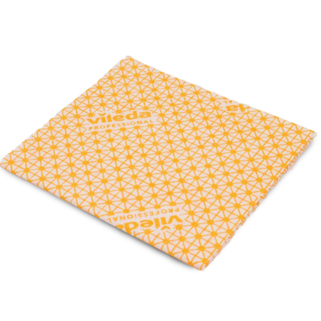 Yellow Vileda Professional Medium Weight Cloths - Pack of 10 Yellow Vileda Professional Medium Weight Cloths - Pack of 10