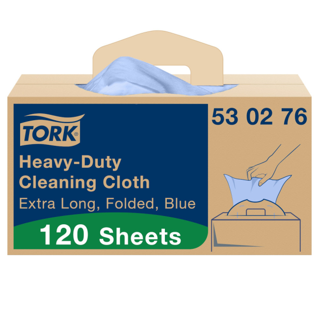 Tork Heavy-Duty Cleaning Cloth Blue W7 1 x 120 Cloths 530276 Tork Heavy-Duty Cleaning Cloth Blue W7 1 x 120 Cloths 530276