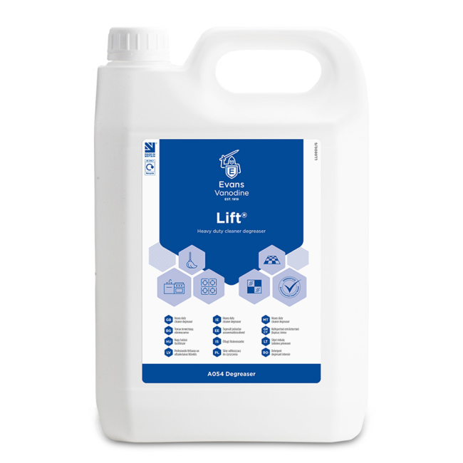 Evans Vanodine Lift Unperfumed Heavy Duty Cleaner & Degreaser - 5ltr Evans Vanodine Lift Unperfumed Heavy Duty Cleaner & Degreaser - 5ltr