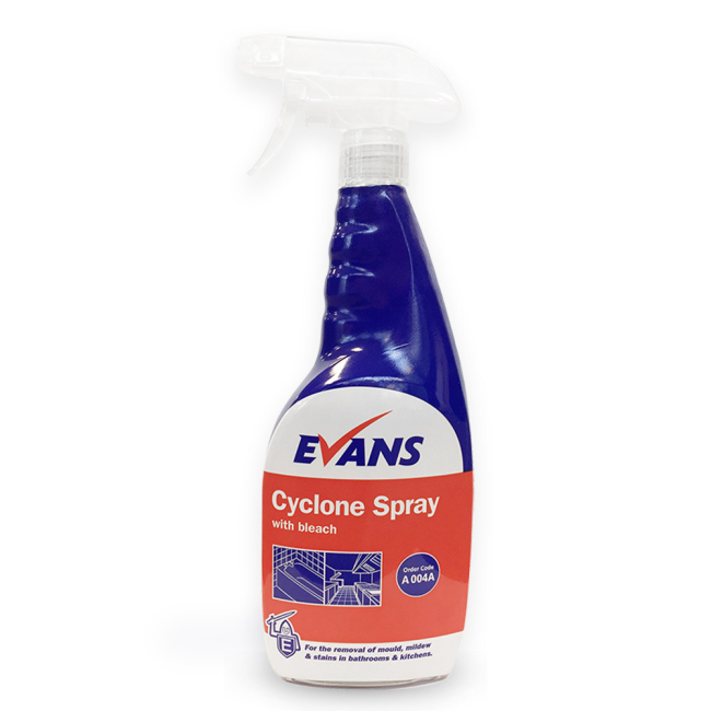 Evans Vanodine Cyclone Spray with Bleach - 750ml Evans Vanodine Cyclone Spray with Bleach - 750ml