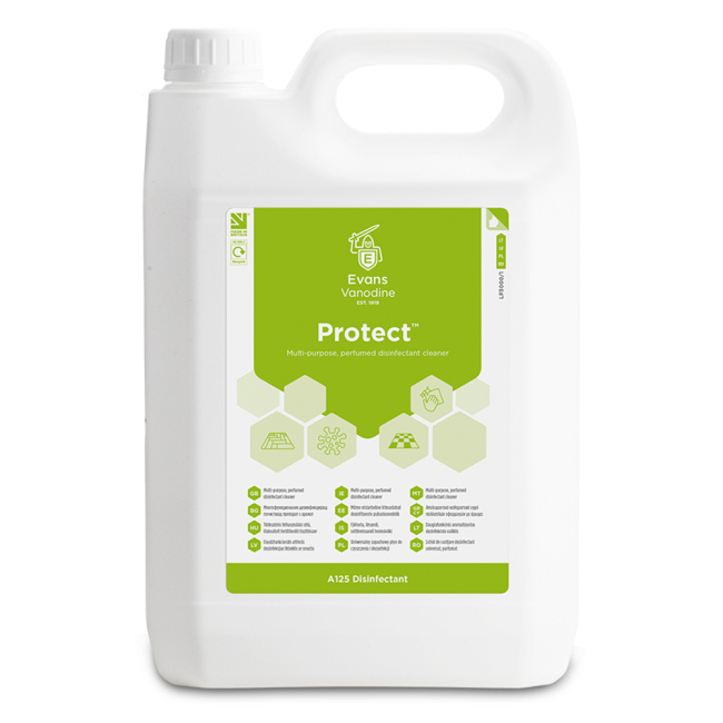 Evans Vanodine Protect Disinfectant Cleaner - 5ltr Evans Vanodine Protect Disinfectant Cleaner - 5ltr
