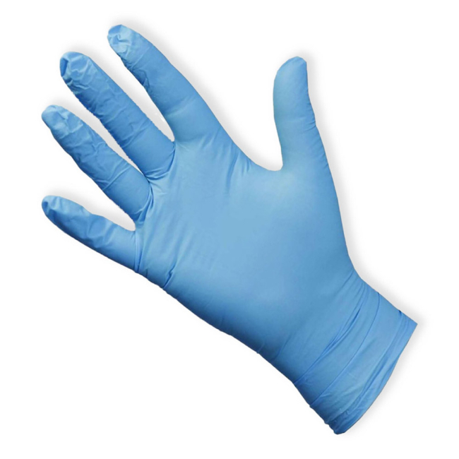 Blue Powderfree Nitrile Disposable Gloves (Medium) - Box of 100 Blue Powderfree Nitrile Disposable Gloves (Medium) - Box of 100