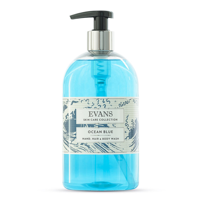 Evans Vanodine Ocean Blue Hand & Body Wash - 500ml Evans Vanodine Ocean Blue Hand & Body Wash - 500ml