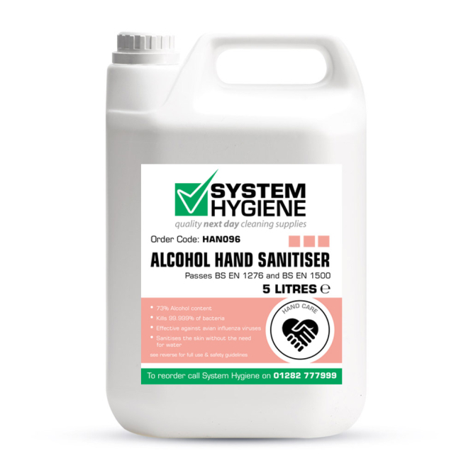 System Hygiene Alcohol Hand Sanitiser - 5ltr System Hygiene Alcohol Hand Sanitiser - 5ltr