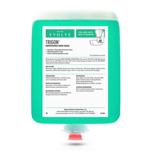 Evans Vanodine Trigon Unperfumed Hand Soap - Case of 6 x 500ml Evans Vanodine Trigon Unperfumed Hand Soap - Case of 6 x 500ml
