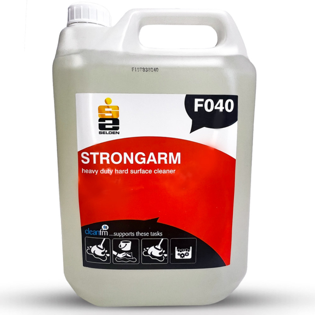Selden Strongarm (F040) Heavy Duty Hard Surface Cleaner - 5ltr Selden Strongarm (F040) Heavy Duty Hard Surface Cleaner - 5ltr