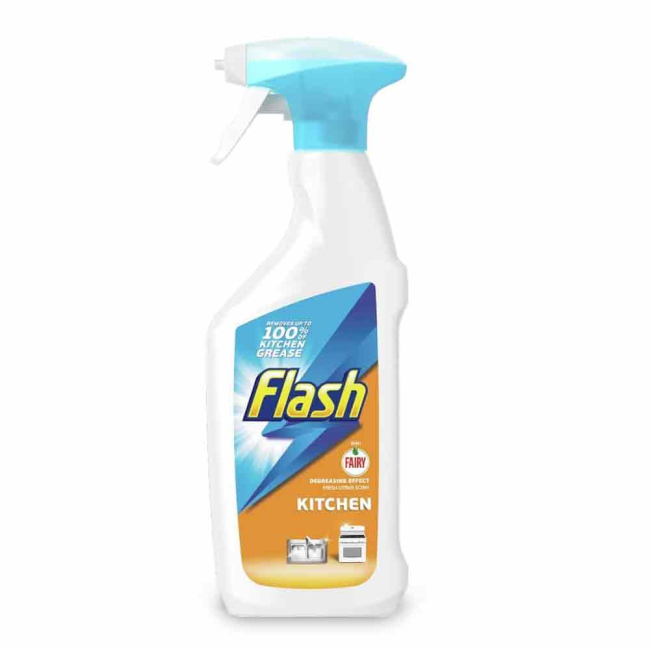 Flash Kitchen Spray Cleaner with Bleach - 450ml Flash Kitchen Spray Cleaner with Bleach - 450ml