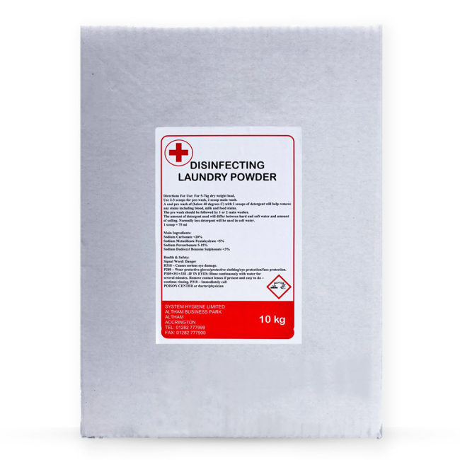 System Hygiene Disinfecting MRSA & E-Coli Laundry Powder - 10kg System Hygiene Disinfecting MRSA & E-Coli Laundry Powder - 10kg