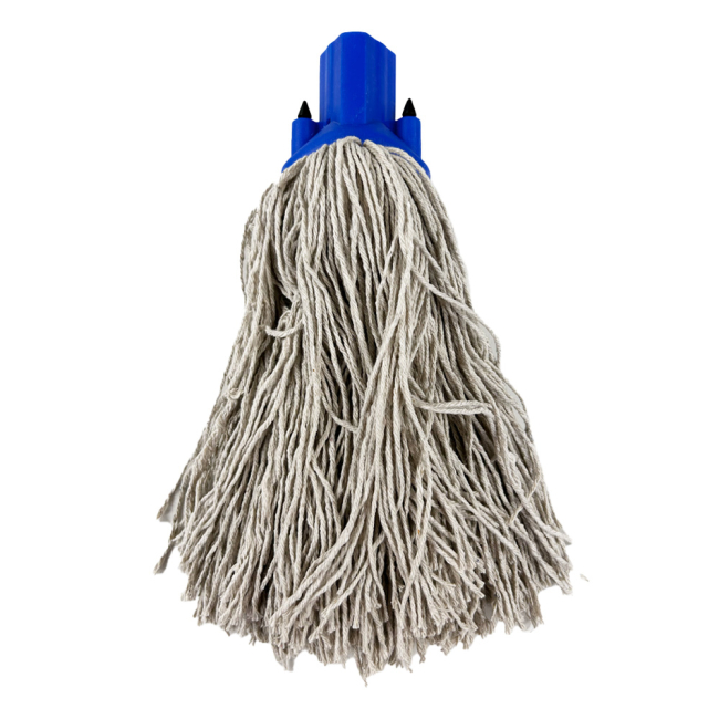 Blue Plastic Socket Cotton Yarn Mop Head - Each Blue Plastic Socket Cotton Yarn Mop Head - Each