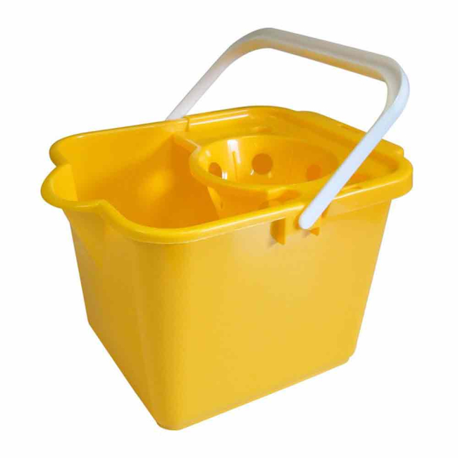 Yellow Addis Plastic Mop Bucket - 12ltr - Each Yellow Addis Plastic Mop Bucket - 12ltr - Each