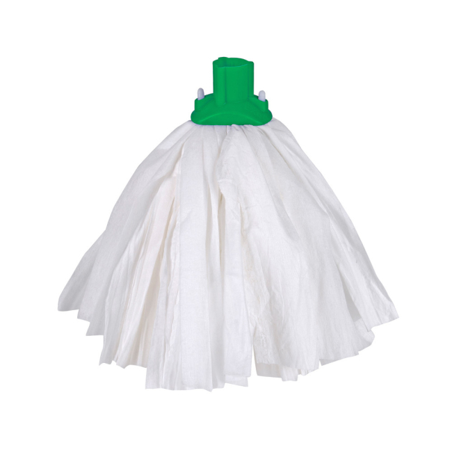 Green Exel Big White (120g) Socket Mop Head - Each Green Exel Big White (120g) Socket Mop Head - Each