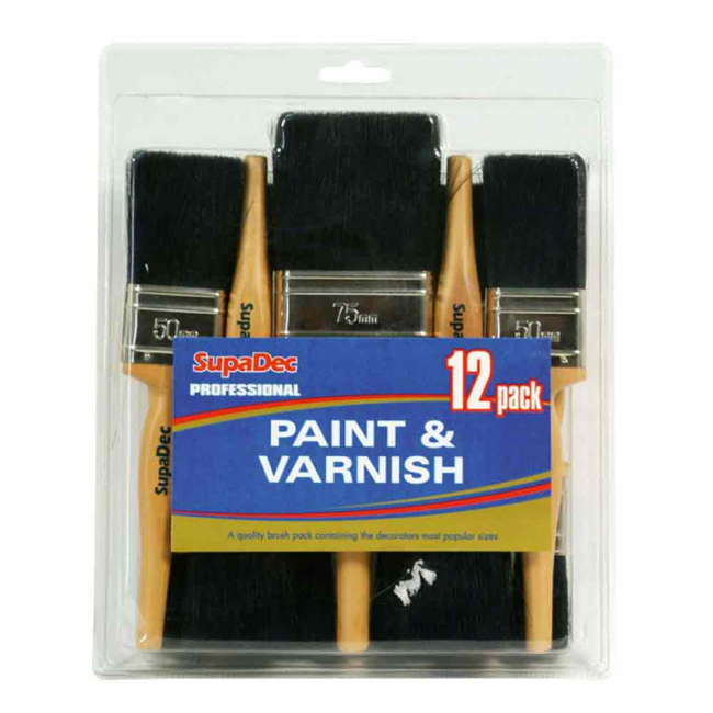 SupaDec Professional 12 Piece Paint and Varnish Set - Each SupaDec Professional 12 Piece Paint and Varnish Set - Each
