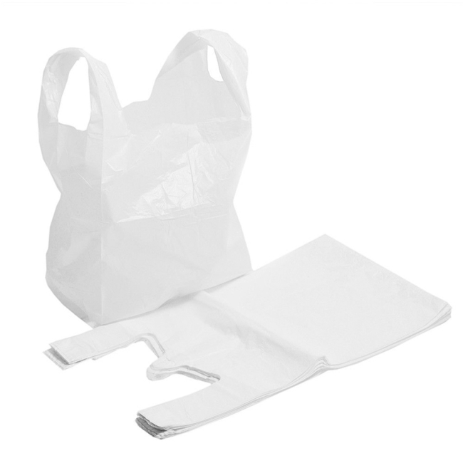 White 21Inch Vest Plastic Carrier Bag - Case of 2000 White 21Inch Vest Plastic Carrier Bag - Case of 2000