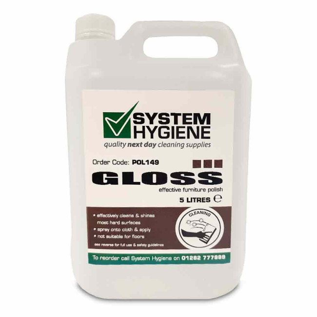 System Hygiene Gloss Liquid Furniture Polish - 5ltr System Hygiene Gloss Liquid Furniture Polish - 5ltr