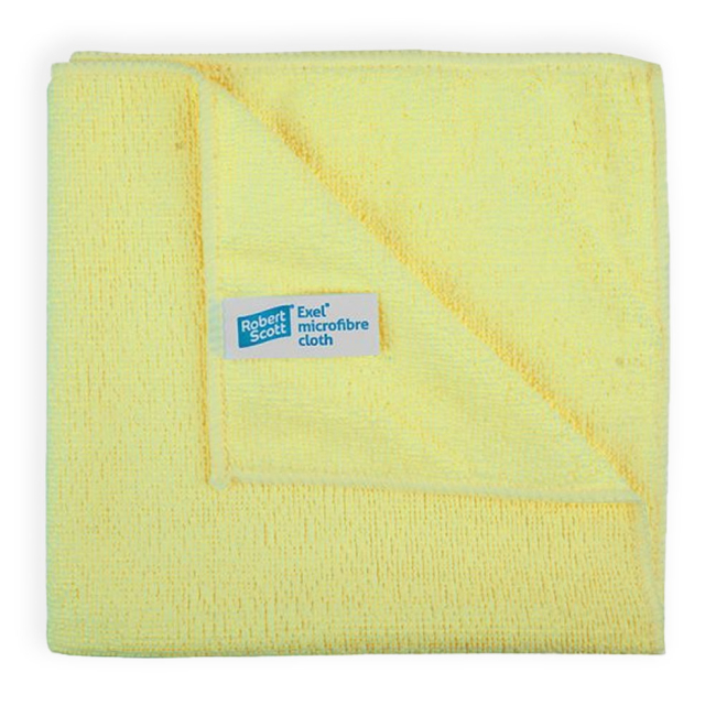 Yellow Exel 40x40 Microfibre Cloth - Each Yellow Exel 40x40 Microfibre Cloth - Each