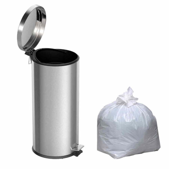 Light Duty White Pedal Bin Liners - Pack of 100 Light Duty White Pedal Bin Liners - Pack of 100