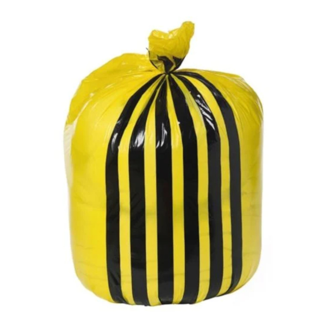 80Ltr 15Kg Yellow Tiger Stripe UN Clinical Waste Bags (380x740x915mm) - Case of 200 80Ltr 15Kg Yellow Tiger Stripe UN Clinical Waste Bags (380x740x915mm) - Case of 200
