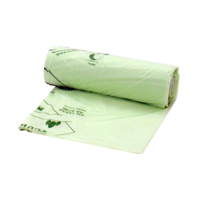 25ltr Green Compostable Food Waste Liner - Roll of 26 25ltr Green Compostable Food Waste Liner - Roll of 26