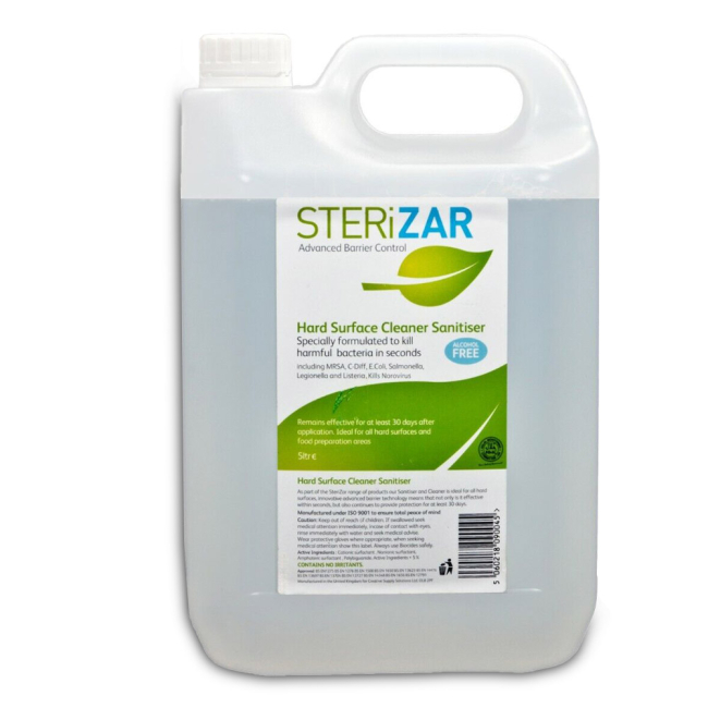 Sterizar Fragrance Free Hard Surface Sanitiser - 5ltr Sterizar Fragrance Free Hard Surface Sanitiser - 5ltr
