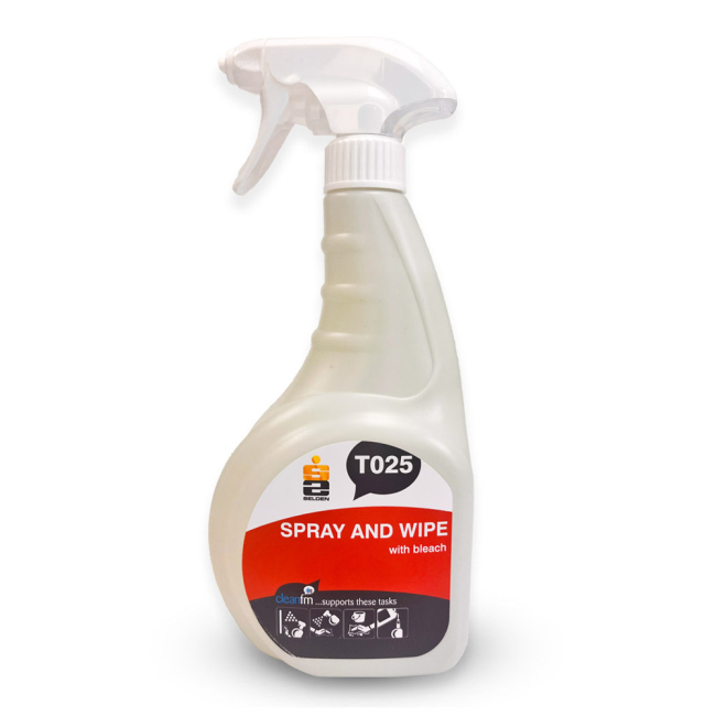 Selden T025 Spray and Wipe With Bleach - 750ml Selden T025 Spray and Wipe With Bleach - 750ml