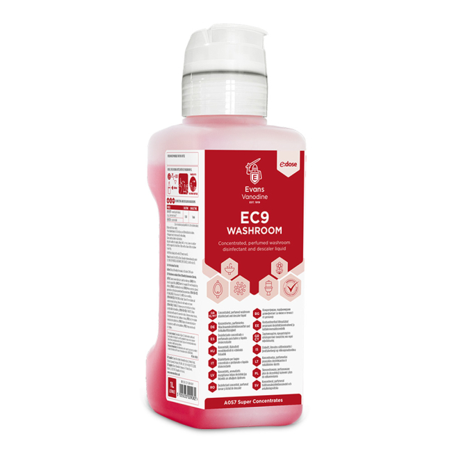 Evans EC9 (Red Zone) Concentrated Washroom Cleaner - 1ltr Evans EC9 (Red Zone) Concentrated Washroom Cleaner - 1ltr