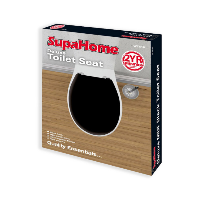 Black Deluxe Quality Toilet Seat Black Deluxe Quality Toilet Seat