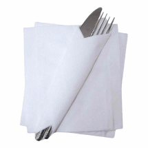30cm 1ply 4-Fold White Value Napkins - Case of 5000